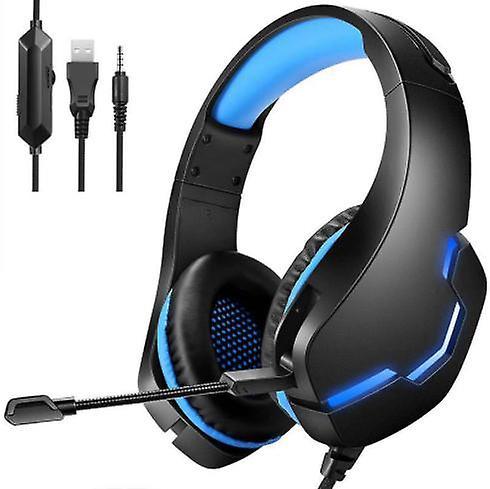 Yesfit Wired Headset Gaming Headset, Detachable Microphone, Suitable For Ps5, Ps4, Pc, Xbox, Nintendo Switch, Mobile Devices blue