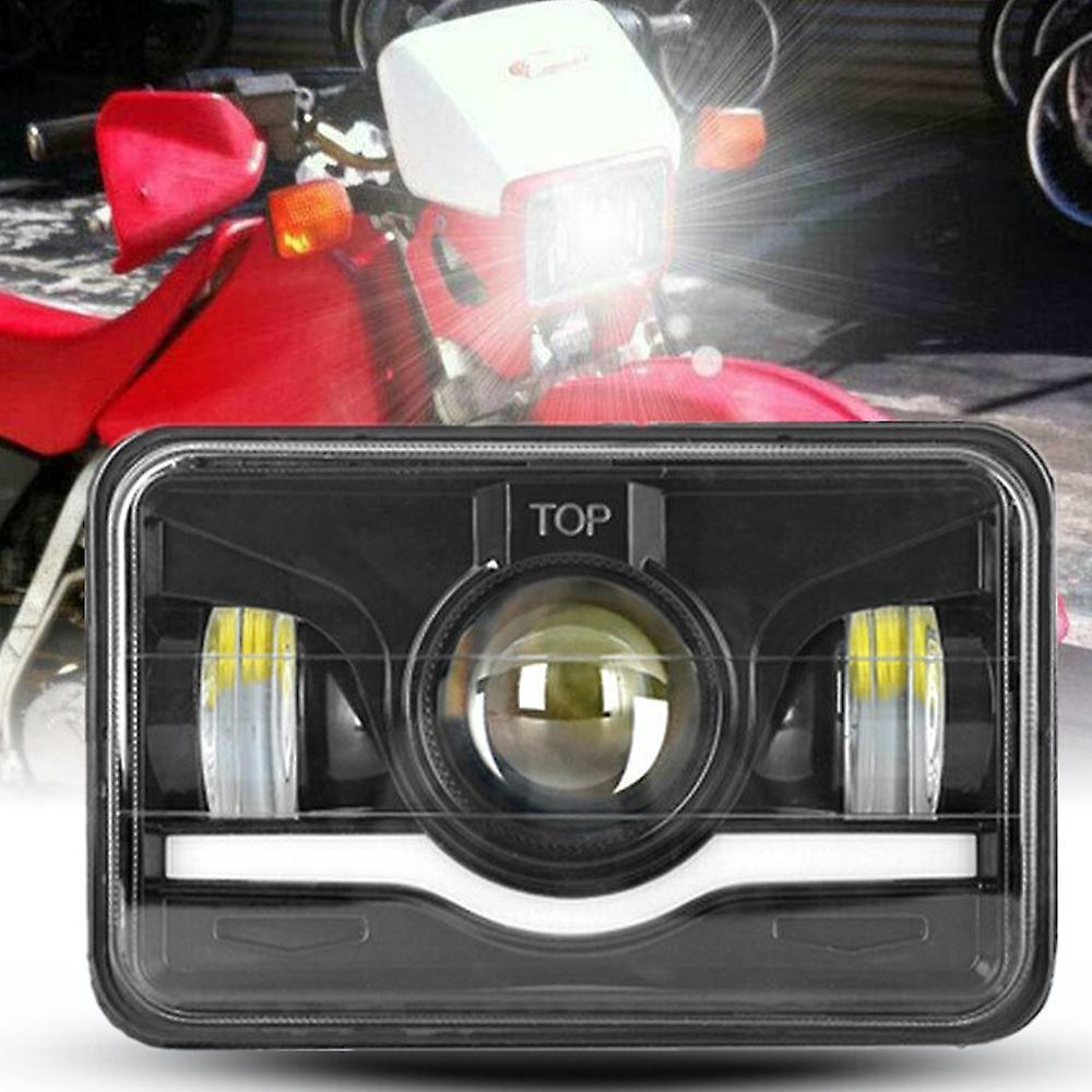 Lamps 4x6 Led Headlight Drl Hi Low Black Seal Beam For Honda Xr Suzuki Drz Motorcycle Accessories Rectangular 6x4 Inch