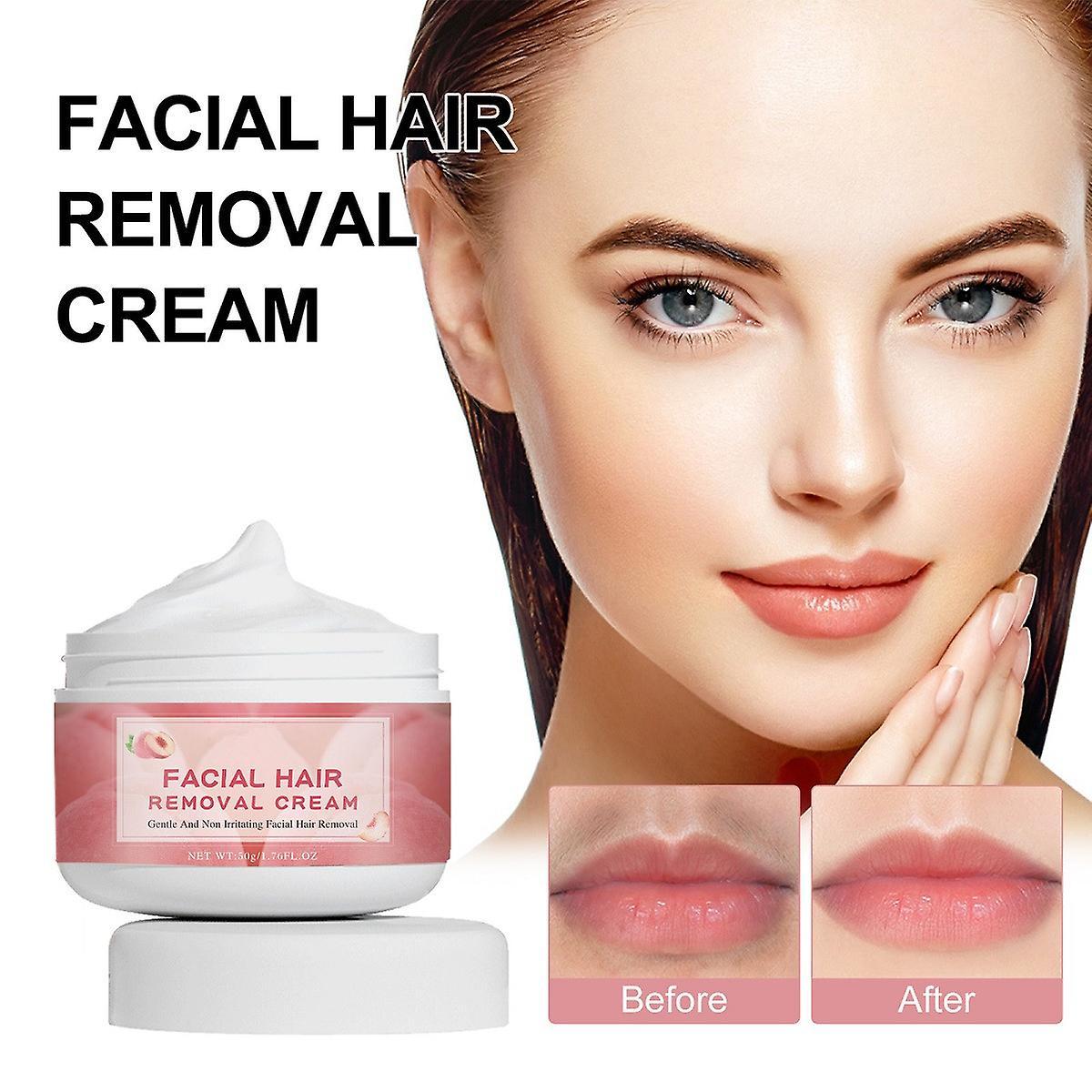 Frusde Honey Peach Hair Removal Cream, Gentle & Soothing Hair Removal Cream For Face, Sensitive Depilatory Cream For Delicate Face Areas 1Pcs