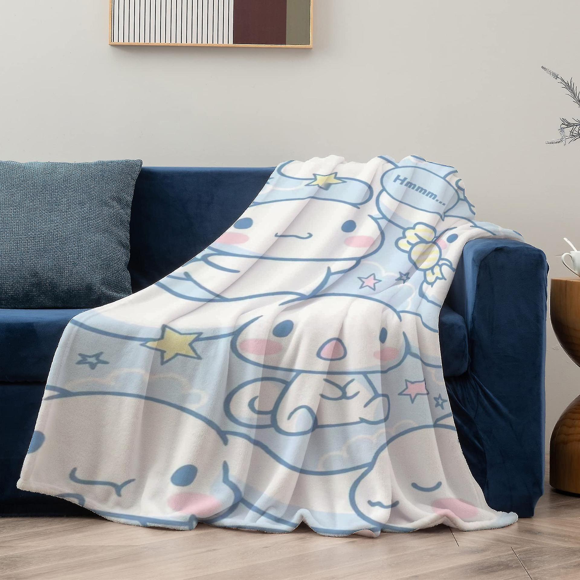 Sunset 150*200cm Sanrios Cinnamoroll Kuromi Mymelody Kawaii Cartoon Flannel Blanket Anime Plush Soft Warm Blankets Tv Sweatshirt Gifts Cinnamoroll-...