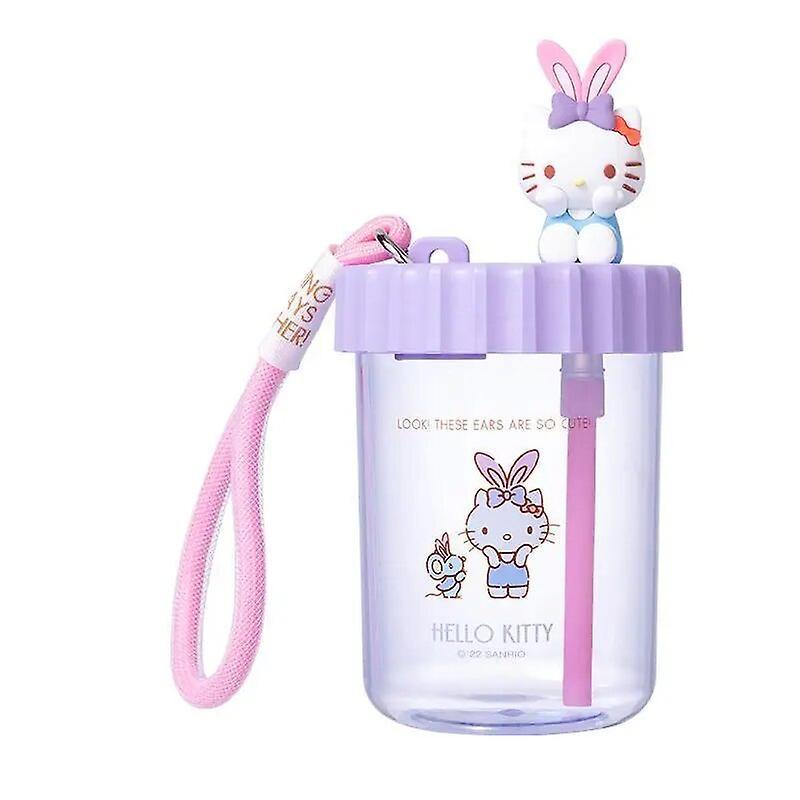 Aionyaaa Sanrios Kawaii Anime Hello Kitty My Melody Cinnamoroll Pochacco Cute Cartoon Straw Plastic Cup Kids Water Cup Birthday Gift 520ML