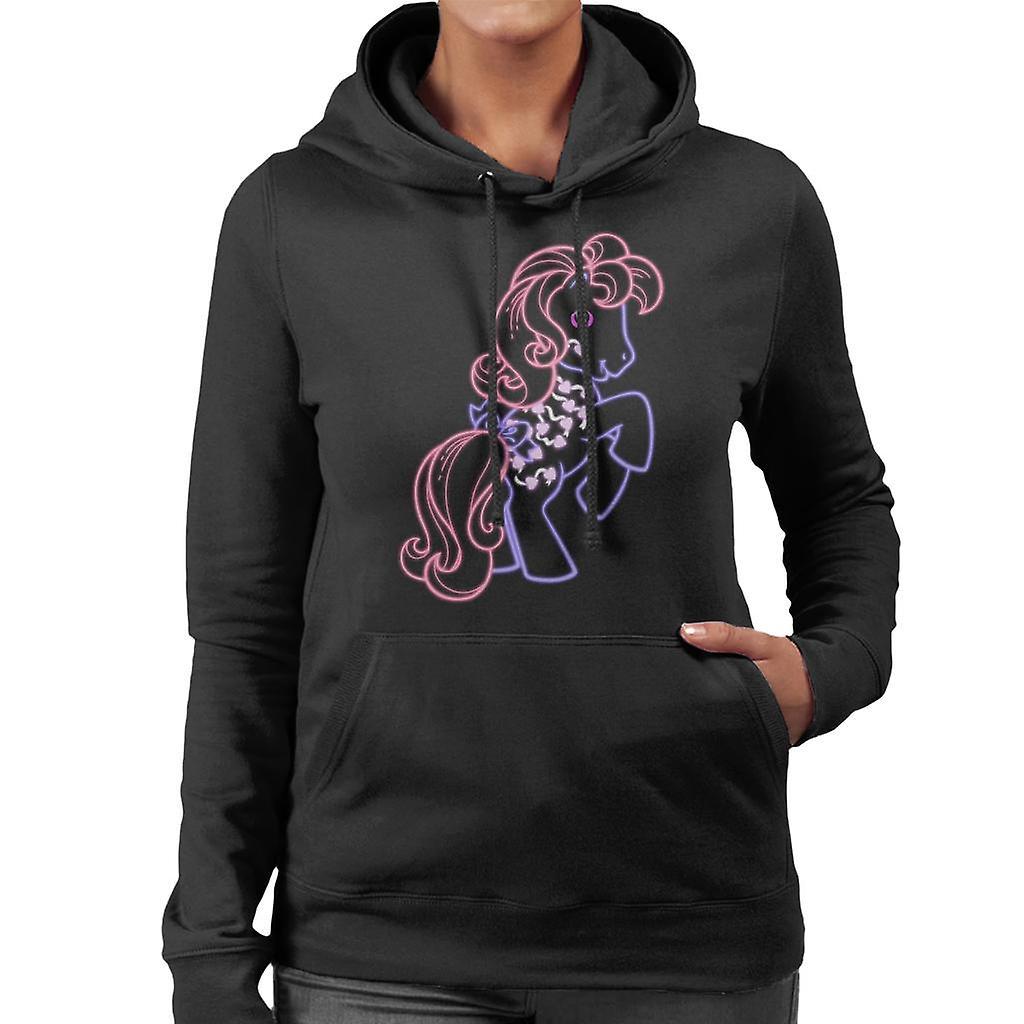 My Little Pony Hearts Cutie Mark Neon Women's Hooded Sweatshirt Black XX-Large