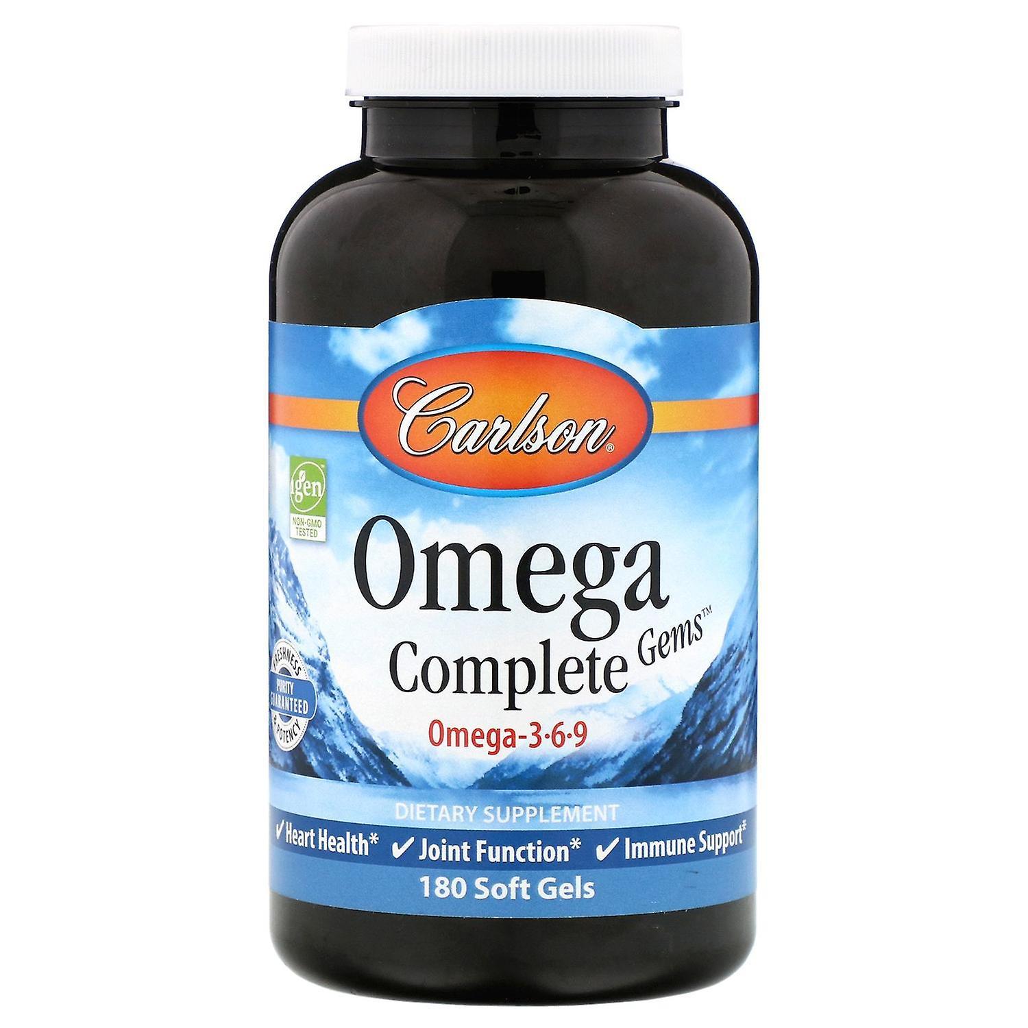 Carlson Labs, Omega Complete Gems, 180 Soft Gels