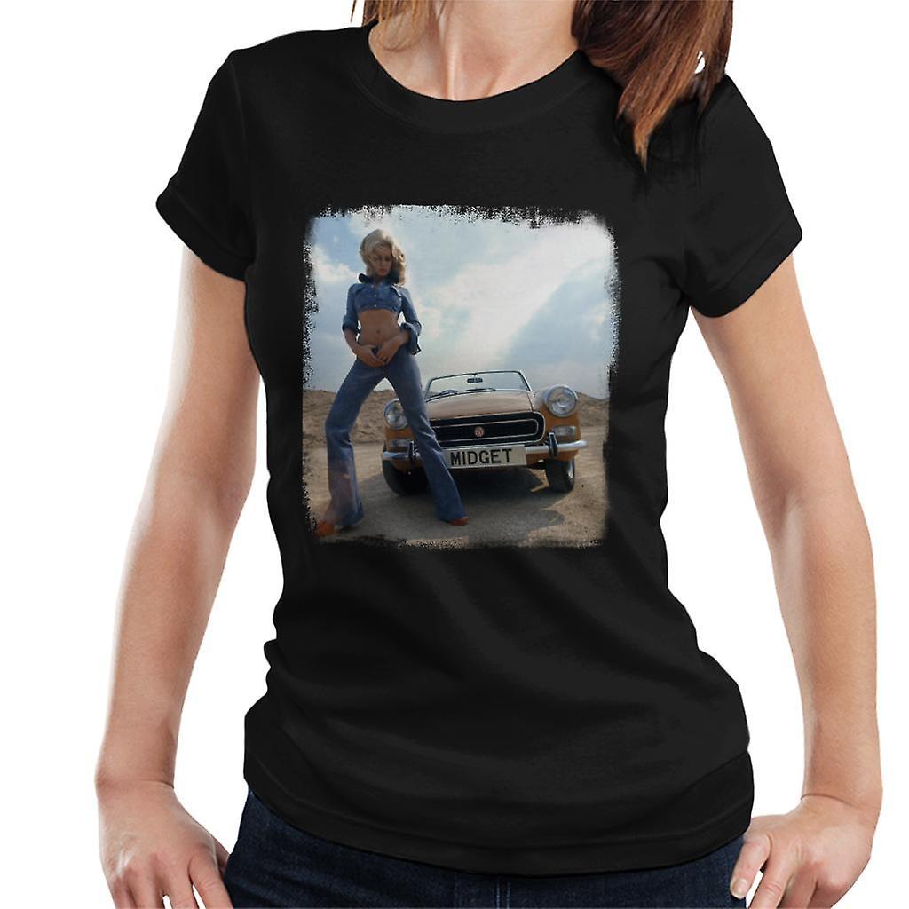 MG Midget British Motor Heritage Women's T-Shirt Black XX-Large