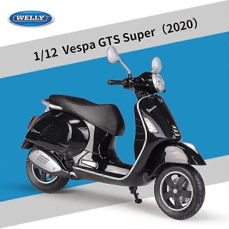 1:12 Vespa GTS Super 2020 Alloy Leisure Motorcycle Model Simulation Metal Street Classic Motorcycles Model Childrens Gifts Toy Motorcycles Black fo...