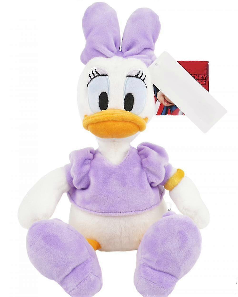 Jkw Store Daisy Duck Medium Soft Plush Toy, Medium 13 Inches, Iconic Cuddly Toy Character In Pink And Purple Dress With Embroidered Eyes