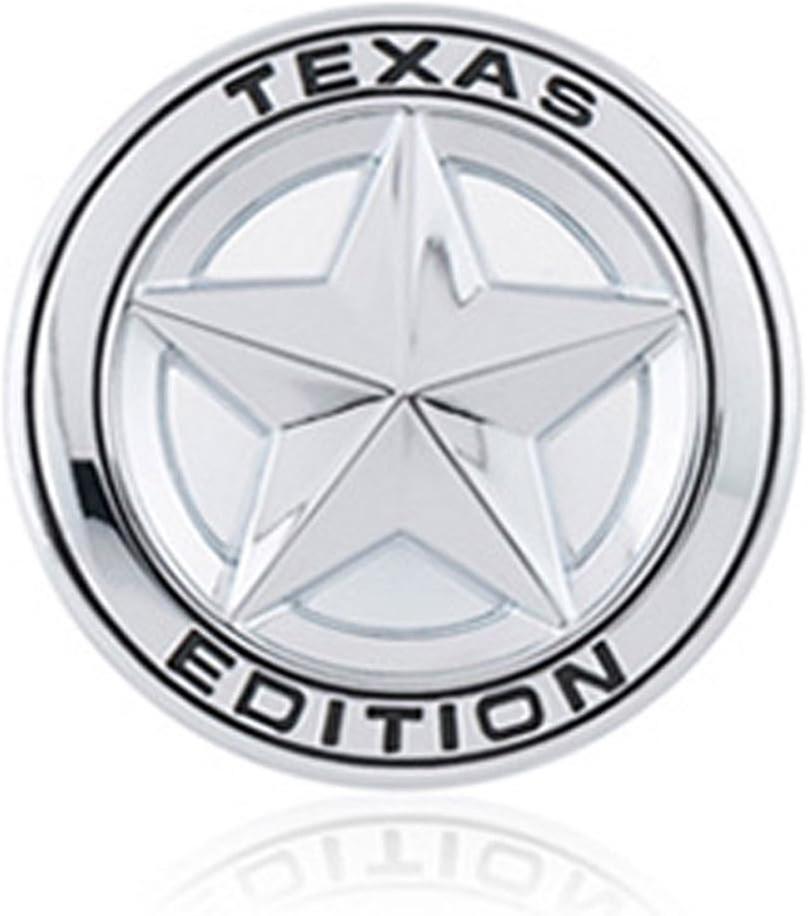 Xymcv 3d Metal Texas Edition Star Logo Car Sticker Emblem Badge Decals For Car Decoration Diy Accessories