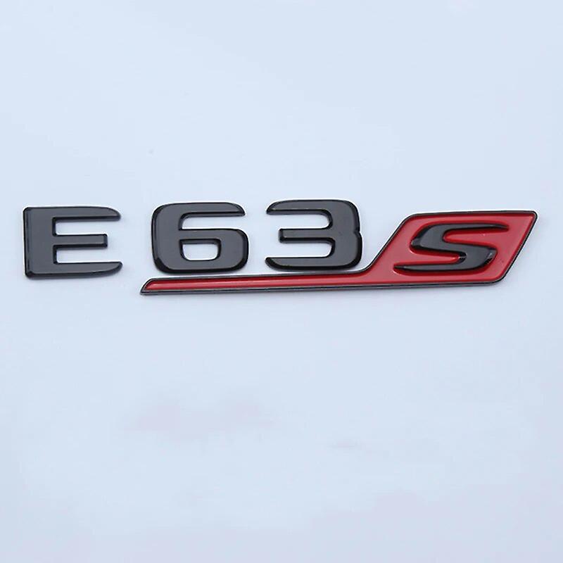 Hikig 3d Abs Chrome Black Logo E63s Car Trunk Badge Emblem Letters Sticker For Mercedes Benz E63 S E63s Amg W213 W212 Accessories