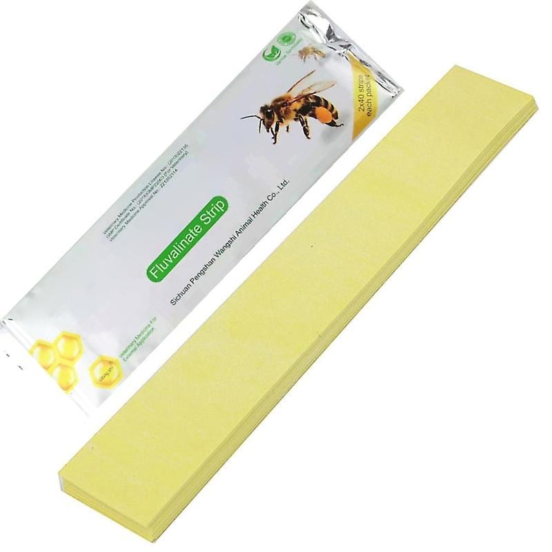 Unbrand 80pcs Fluvalerate Strip Active Varroa Mites Control Beekeeping Medicine Bag