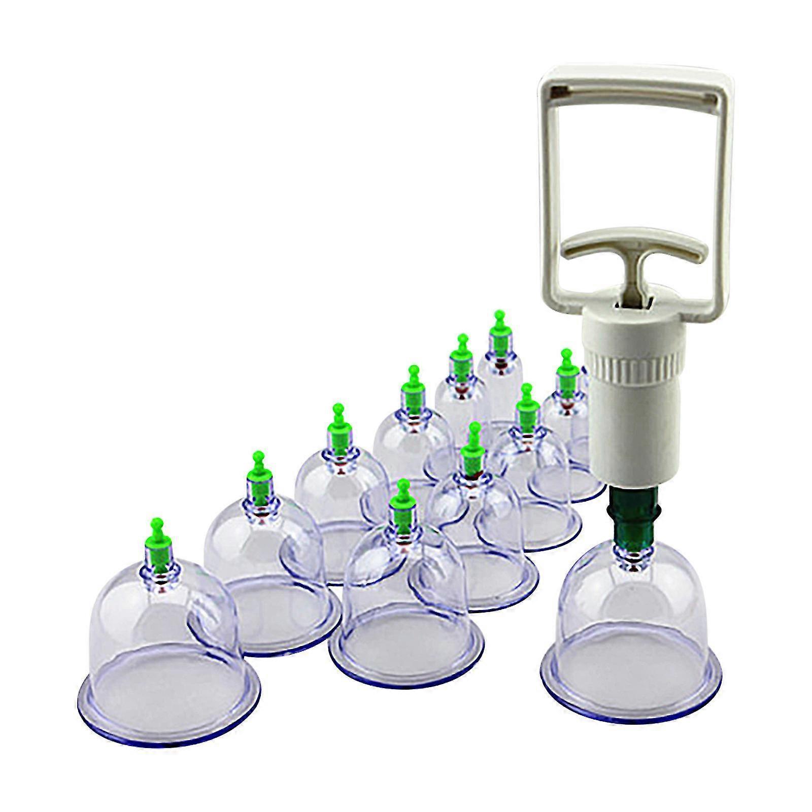 Aiducho Cupping Set Professional Chinese Acupoint Cupping Massage Set 12 Cups Multicolor