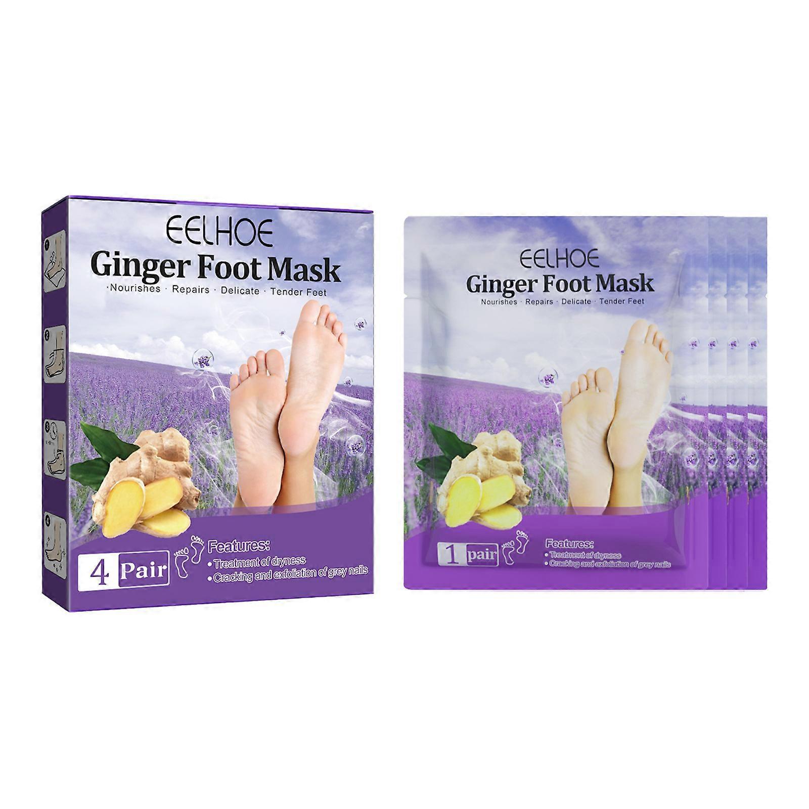 Shanxi Shuishuidiansan Trading Ginger foot mask dry and cracked foot skin exfoliating exfoliating dead skin moisturizing moisturizing and rejuvenat...