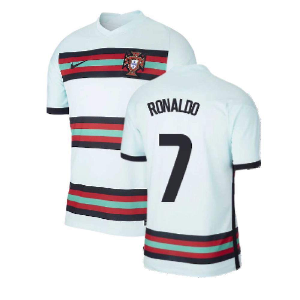 2020-2021 Portugal Away Nike Football Shirt (RONALDO 7) Blue M