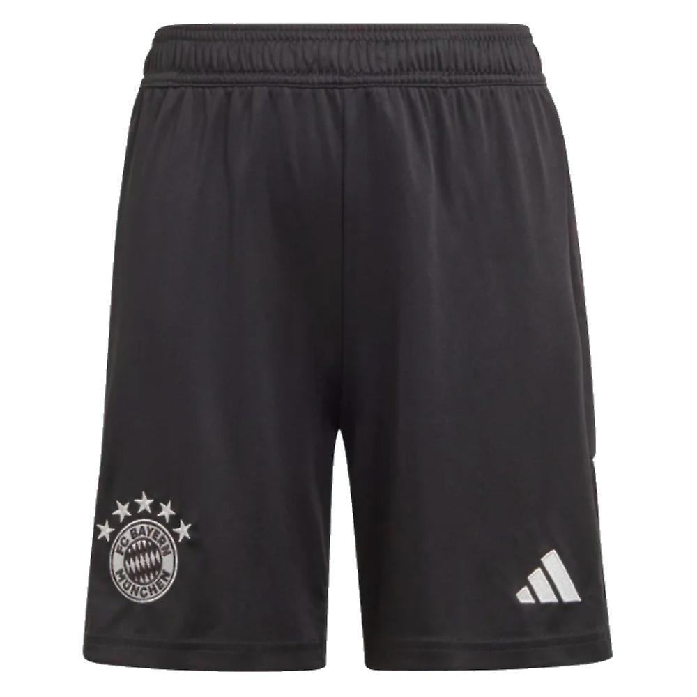 Adidas 2023-2024 Bayern Munich Goalkeeper Shorts (Black) - Kids 9/10 Years - 24 inch Waist