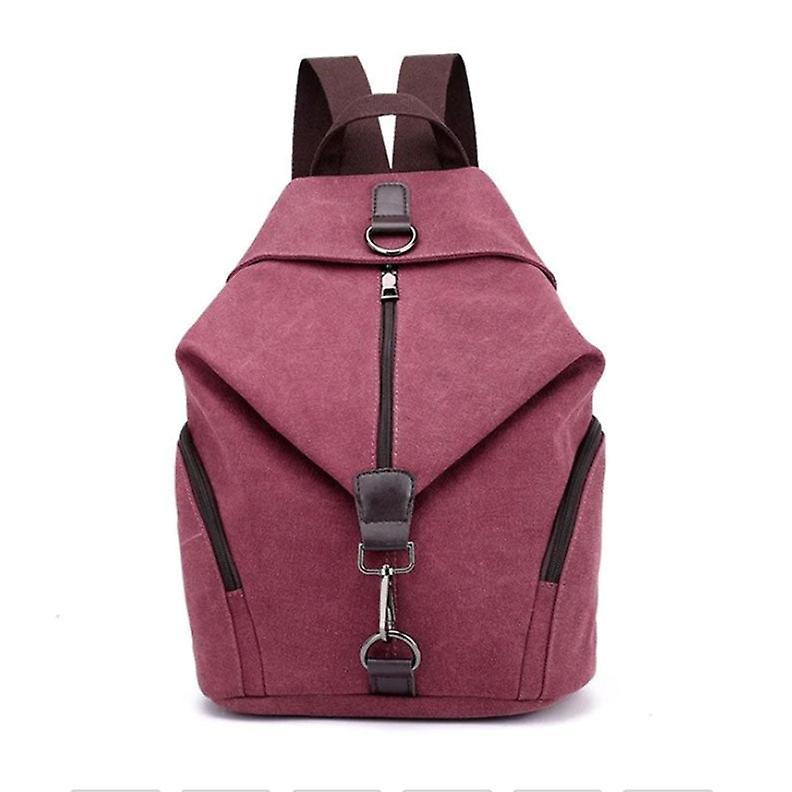 The Brands Market Canvas anti-theft shoulder backpack Claret