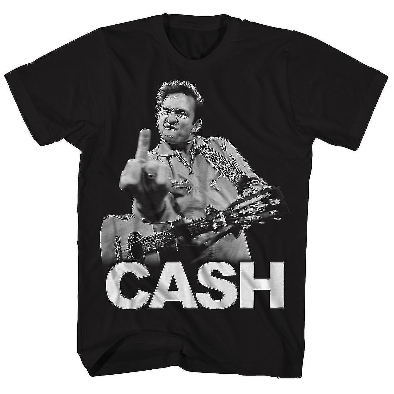 Lequeen Johnny Cash T Shirt Middle Finger Johnny Cash T-shirt M