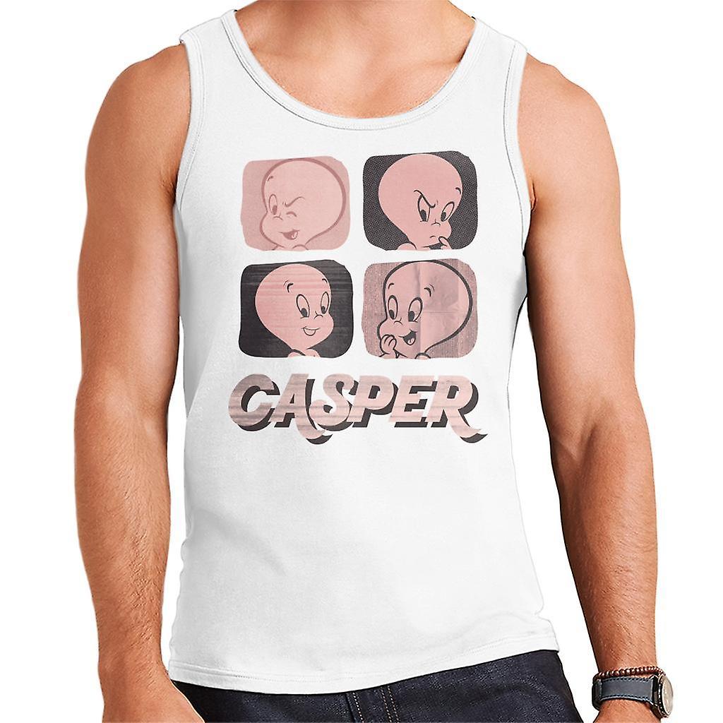 Casper The Friendly Ghost Facial Expressions Men's Vest White Small