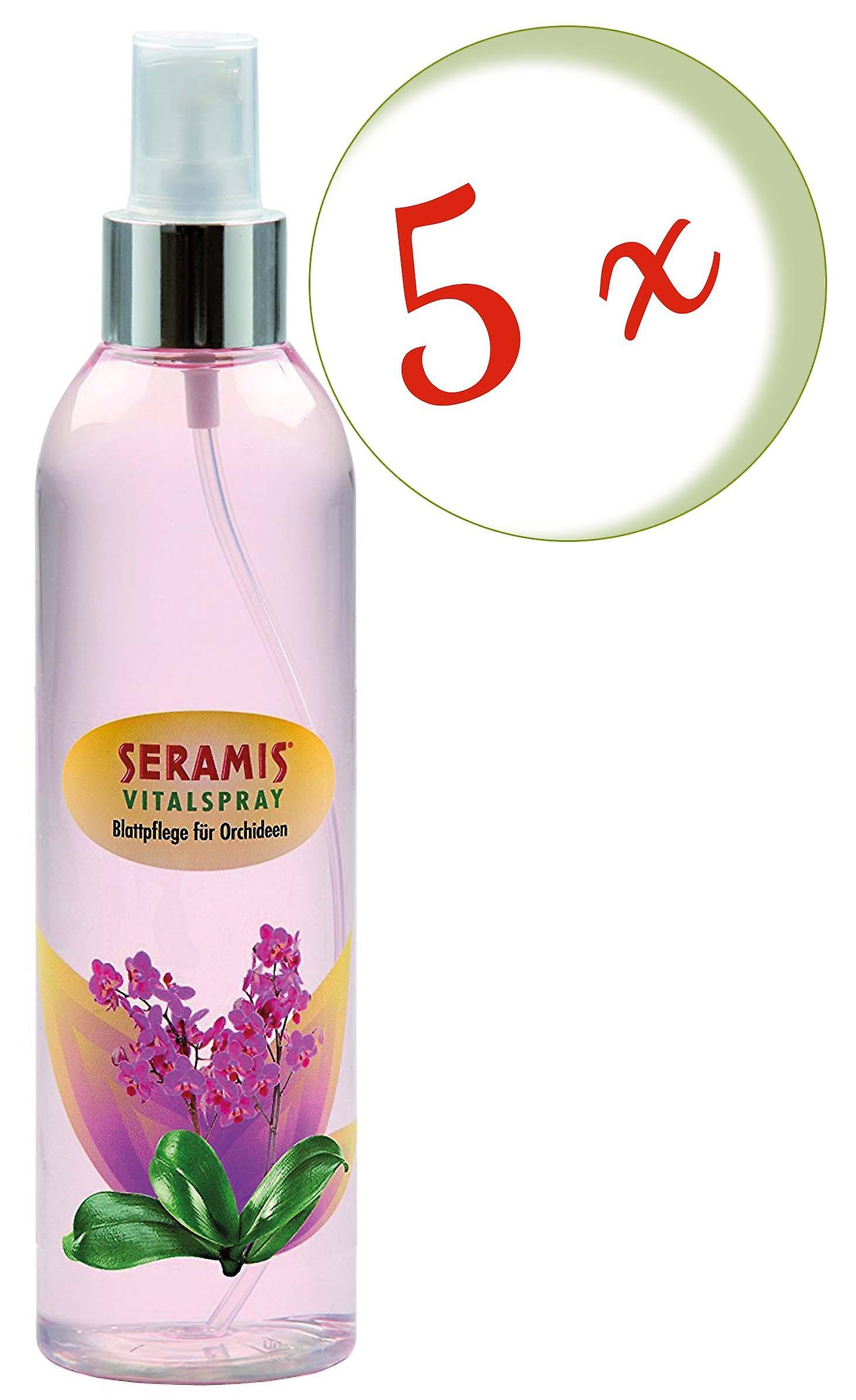 5 x SERAMIS® Vital Spray leaf care for orchids, 250 ml