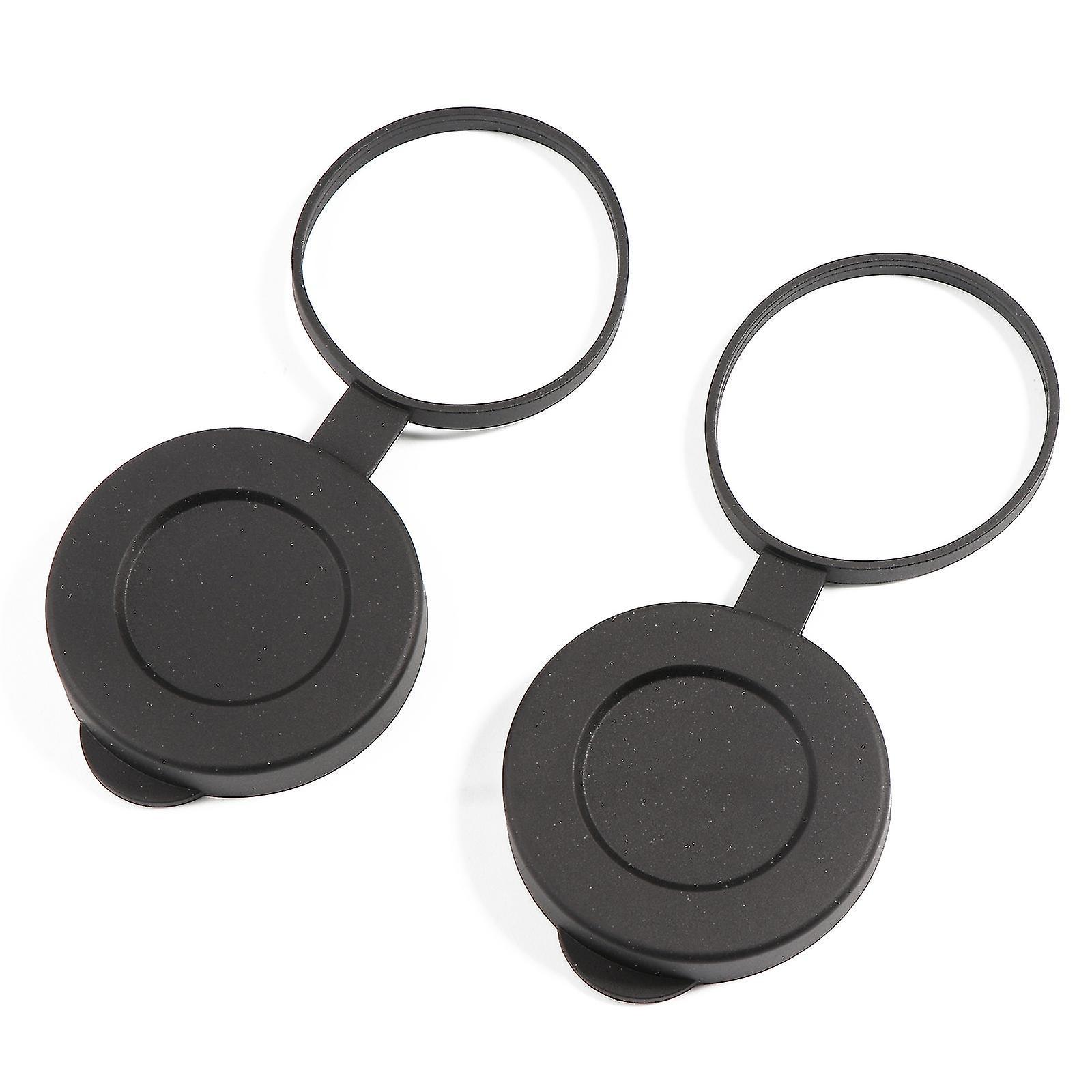 Generic Binoculars Lens Caps 2 Pieces Protective Rubber Objective Lens Cap 42mm For Telescope With Outer Diameter 52-54mm