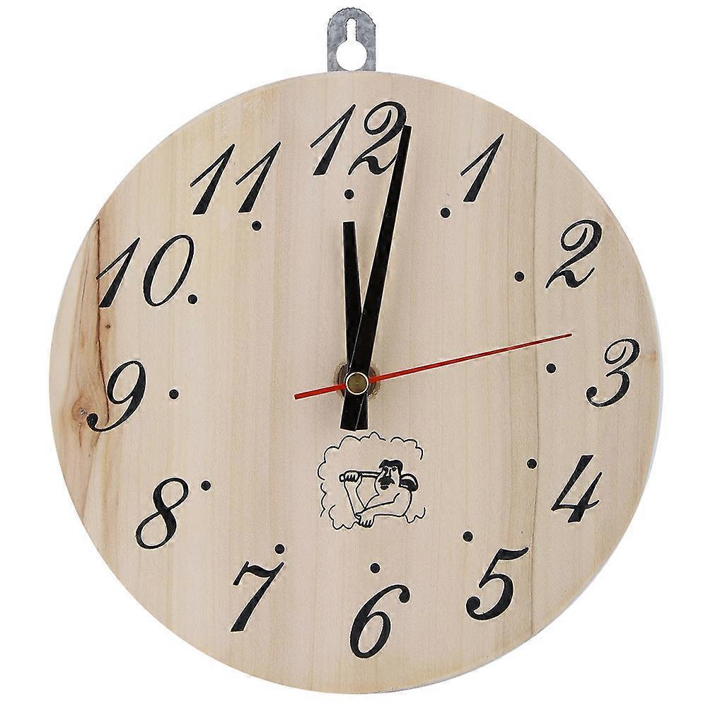 Moselota Sauna Clock 8 Inches Wood Digital Sauna Room Timer Clock Accessories for Sauna Room Home Decorative_x000D_