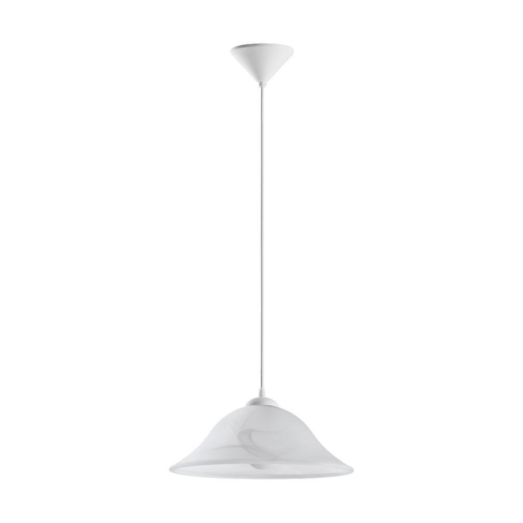 Eglo Lighting Albany 1 Light Dome Ceiling Pendant White with Glass Shade, E27