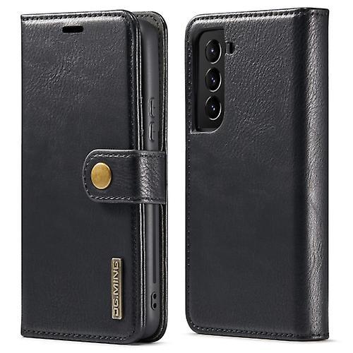 Hsmy For Samsung Galaxy S22 Ultra 5g Dg.ming Crazy Horse Texture Detachable Magnetic Leather Phone Case Black