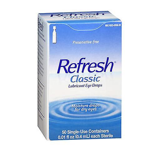 Refresh  Classic Preservative-Free Eye Drops Single-Use Containers, Count of 50 (Pack of 1)