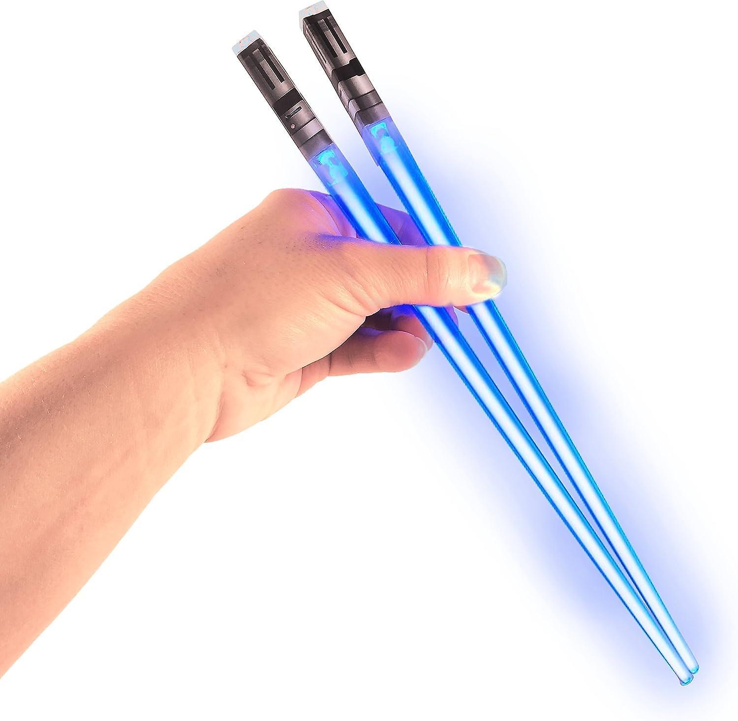 Wenkeay Lightsaber Chopsticks Light Up,led Glowing Light Saber Star Wars Chopsticks,reusable Sushi Lighted Chopstick