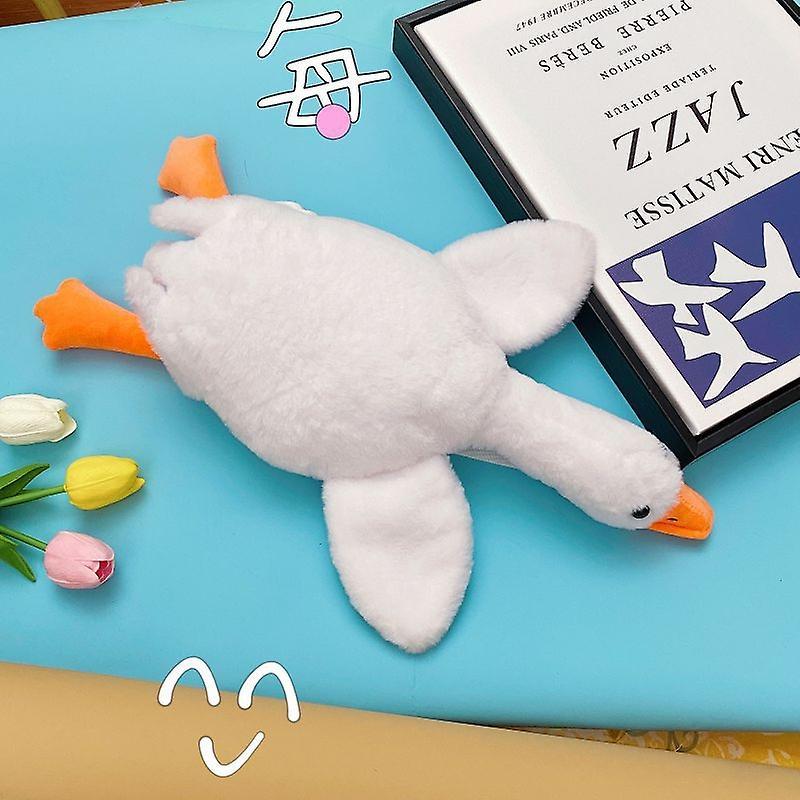 LNMHYTZ Yellow Duck Bag Women Funny Cute Plush Duck Backpack Bag Children's Fur Cartoon Doll Bags Cute Shoul WHITE