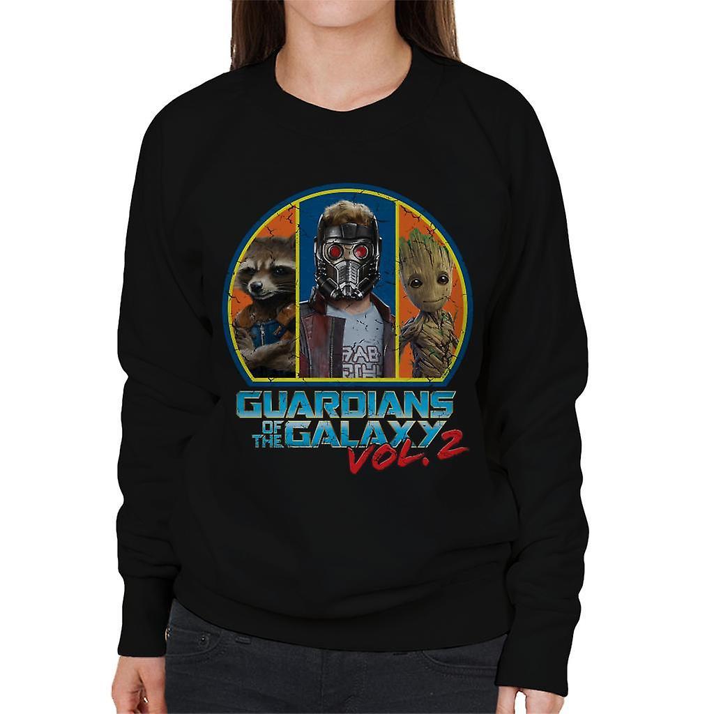 Marvel Guardians Of The Galaxy Vol 2 Main Characters Women's Sweatshirt Black Small