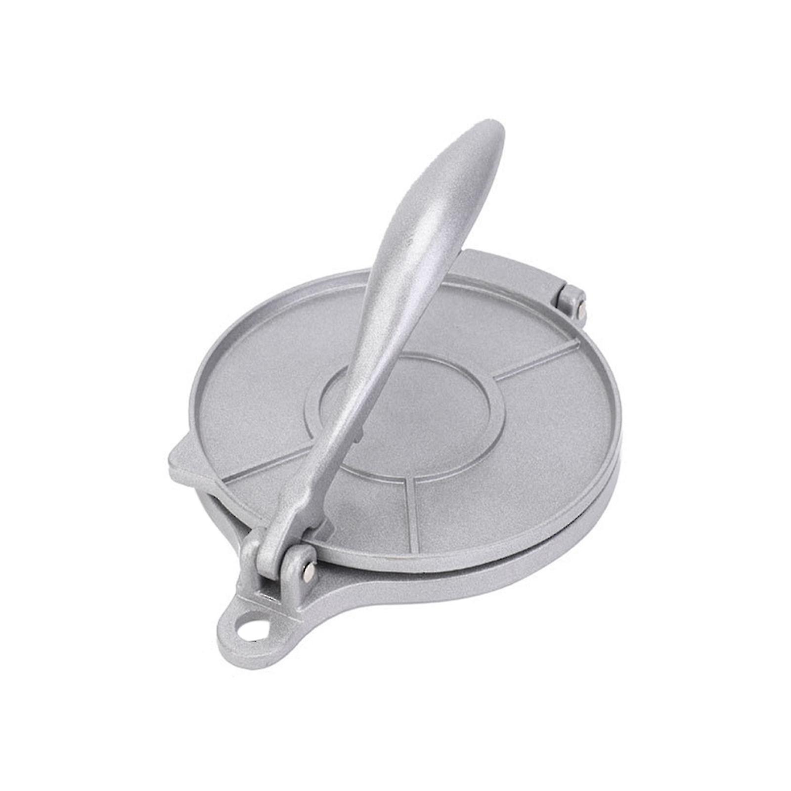 Tortilla Press, Tortilladora Press, Aluminum Tortilla Press, Flour Tortilla Press, Rotis Press - SNNGV silver 20CM