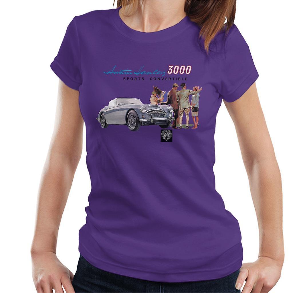 Austin Healey 3000 Sports Convertible British Motor Heritage Women's T-Shirt Purple XX-Large