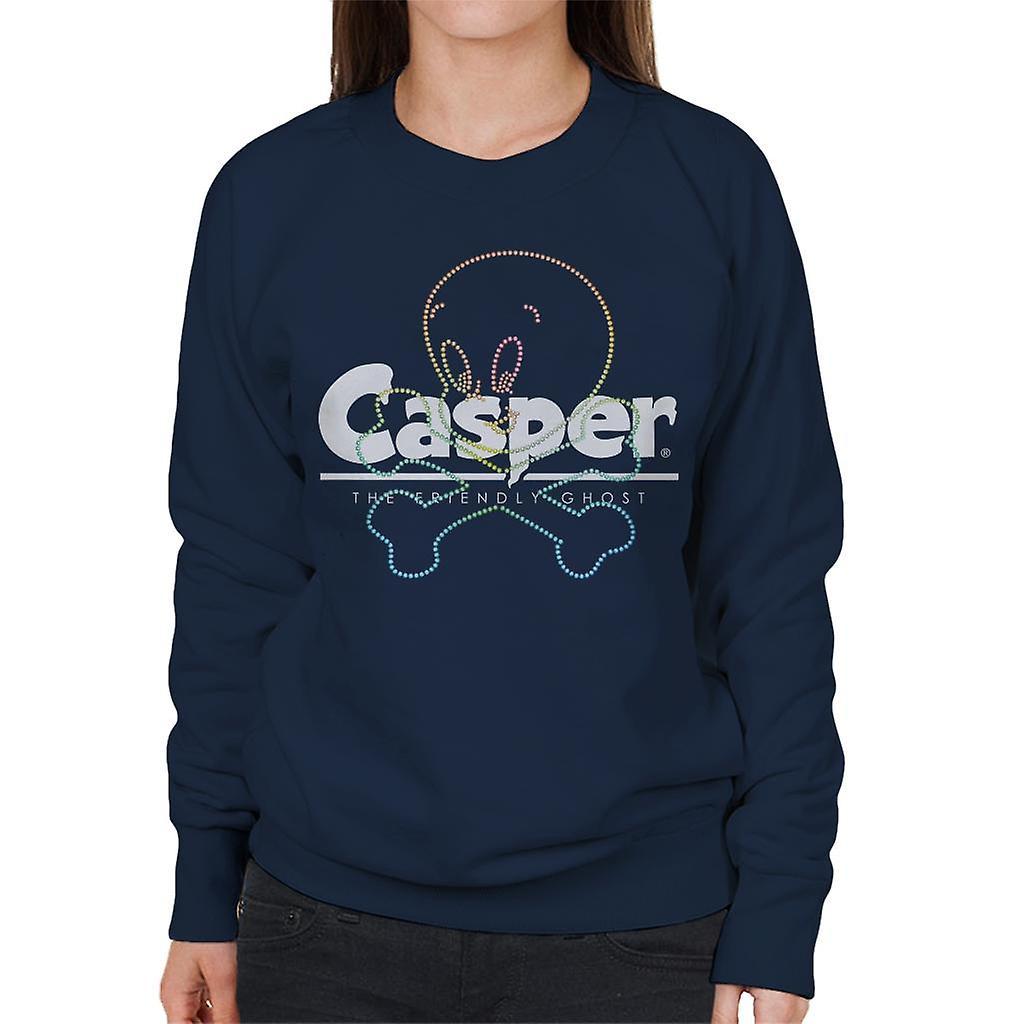 Casper The Friendly Ghost Crossbones Women's Sweatshirt Navy Blue Large