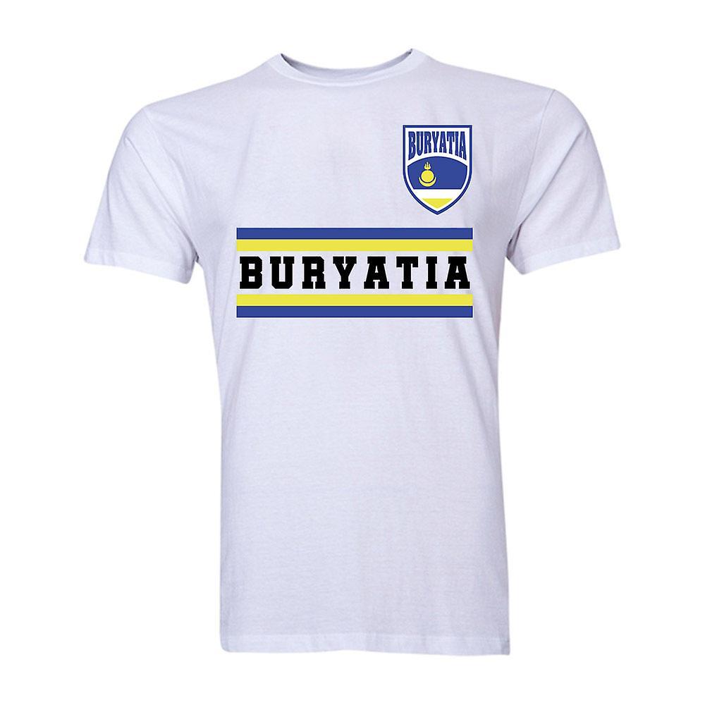 UKSoccerShop Buryatia Core Football Country T-Shirt (White) XXLW