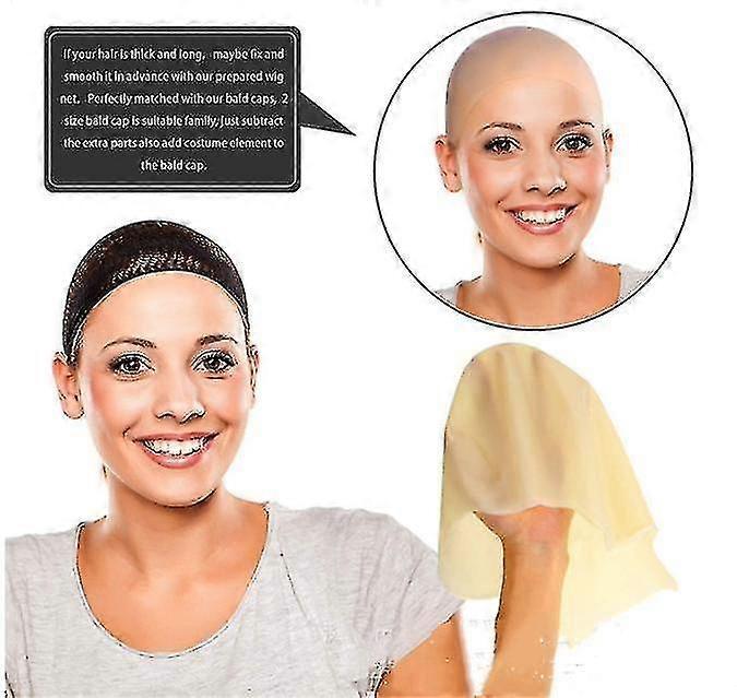 Galozzoit Bald Caps Latex Bald Cap For Adults Makeup Bald Head Wig Cap Costume Accessory aldult