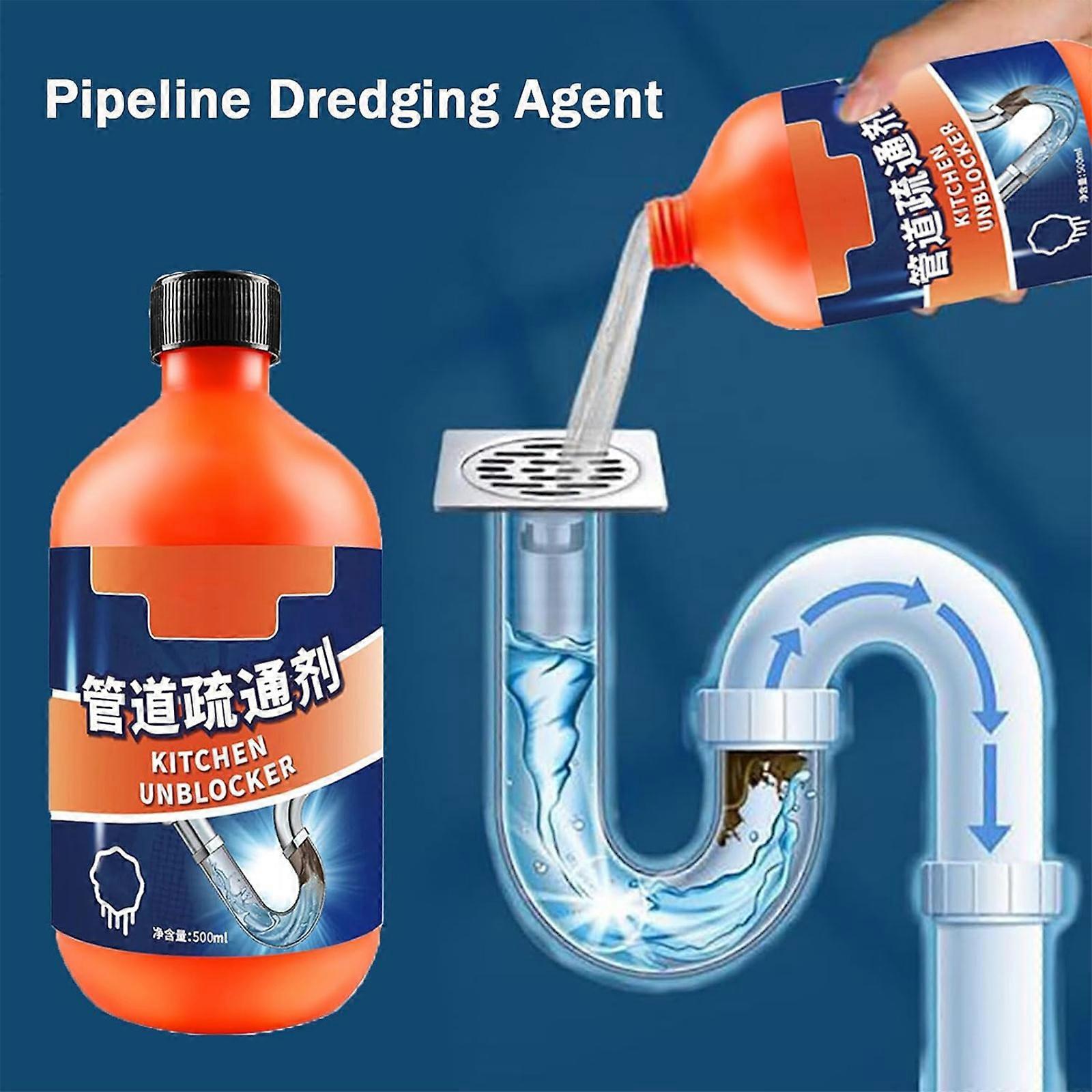 Unbrand Kitchen Unblocker - Pipeline Dredging Agent, 500ml Powerful Pipe Dredging Agent, Sink And Drain Cleaner, Sink Drain Cleaner For Kitchen Toi..