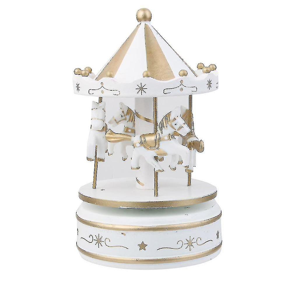 Tianzun Plastic Merry-go-round Carousel Wind Up Music Box Kids Gift (random Style)