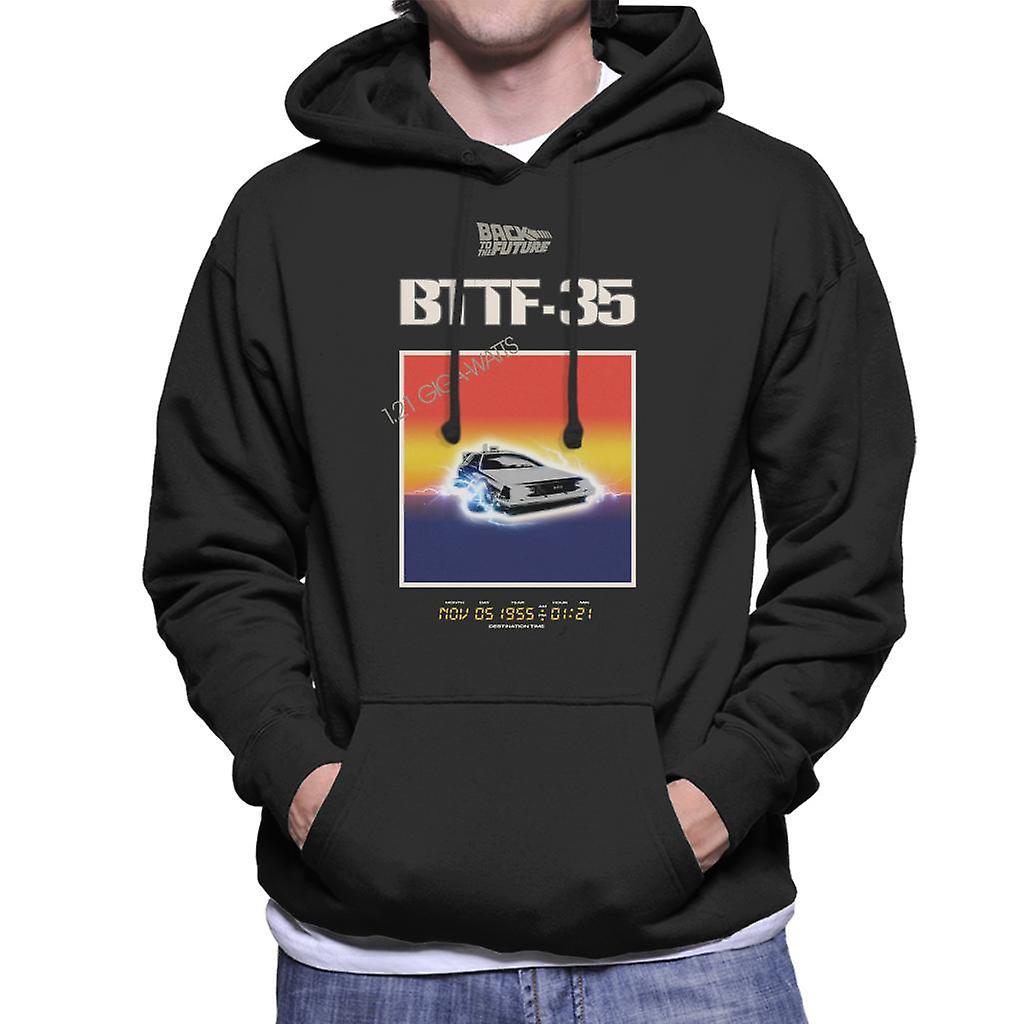 Back to the Future 35th Anniversary Sunset Men's Hooded Sweatshirt Black XX-Large