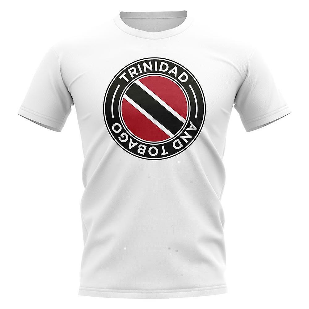 UKSoccerShop Trinidad and Tobago Football Badge T-Shirt (White) LW