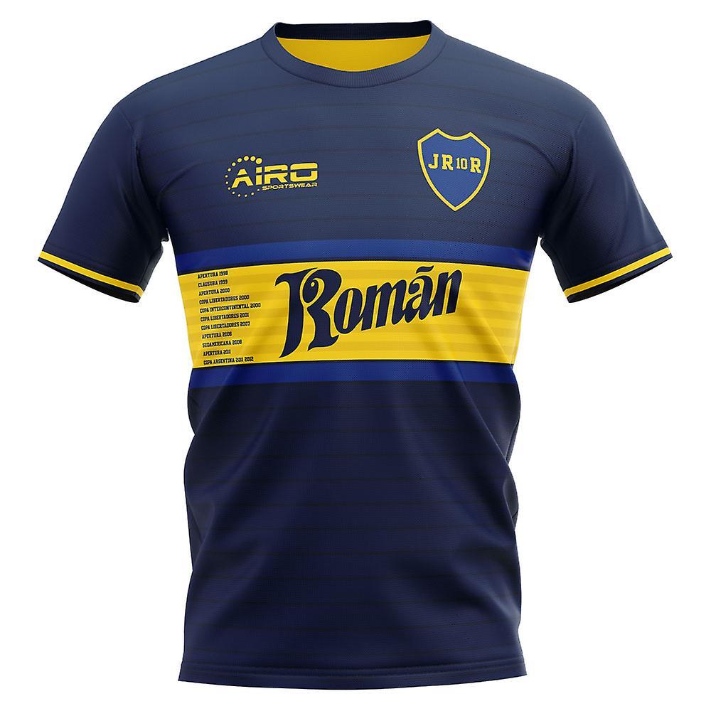 Airo Sportswear 2023-2024 Boca Juniors Juan Roman Riquelme Concept Football Shirt - Adult Long Sleeve Navy Adult 4XL - 55-57 inch (148-160cm)