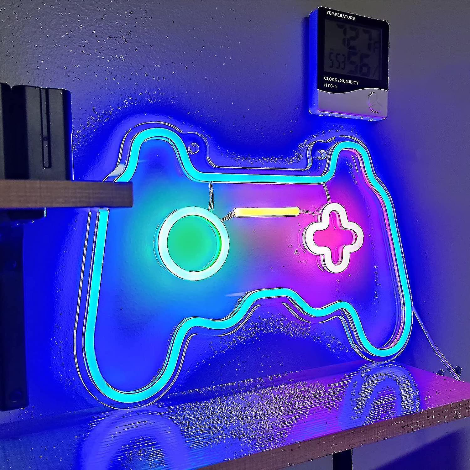 Yuntianzun Xs Neon Gamepad Neon Led Usb Powered Light Sign Decor Gaming Cool Neon For Bedroom Playroom Bar Kids Gift Party Decoration (blue) Better...