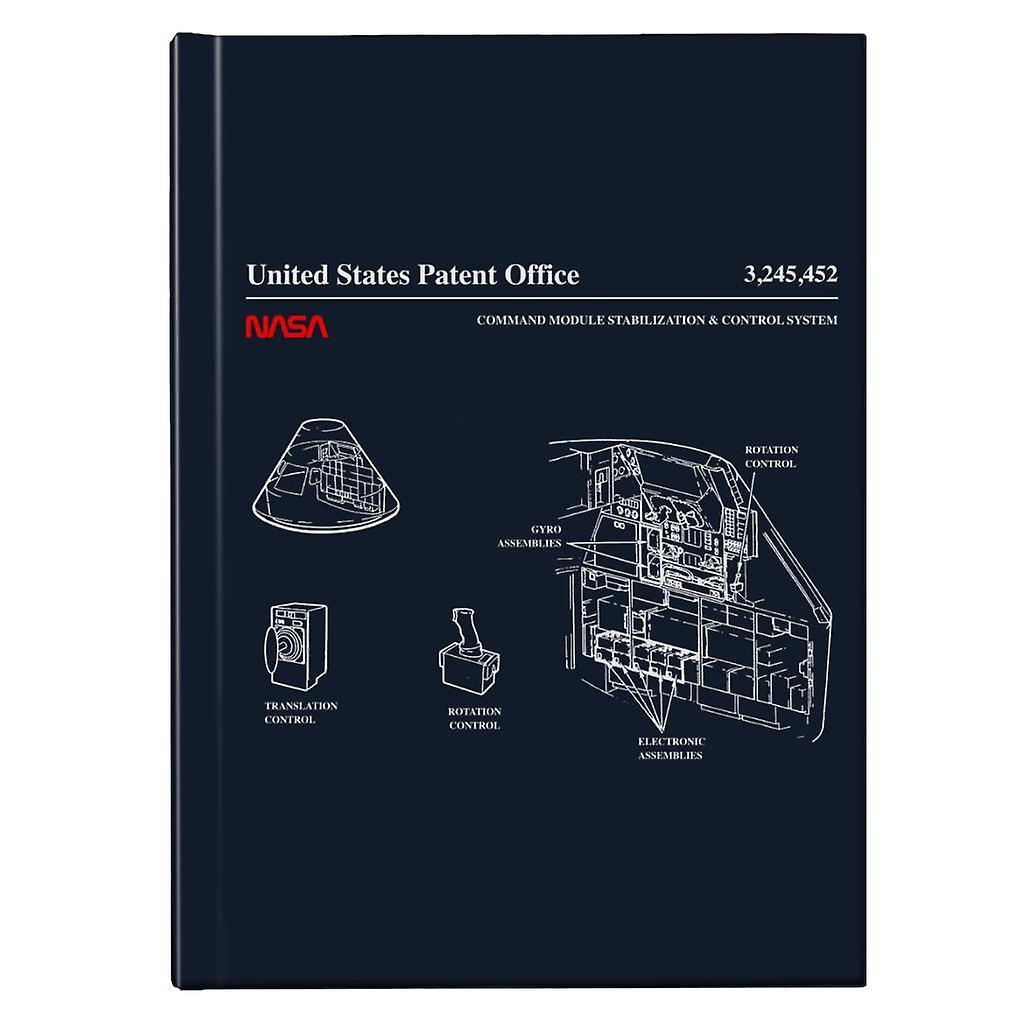 NASA Command Module Control System Blueprint Hardback Journal Navy Blue 13 x 18.5 cm