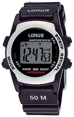 Lorus Digital Quartz Men Watch with R2361AX9 Rubber Bracelet