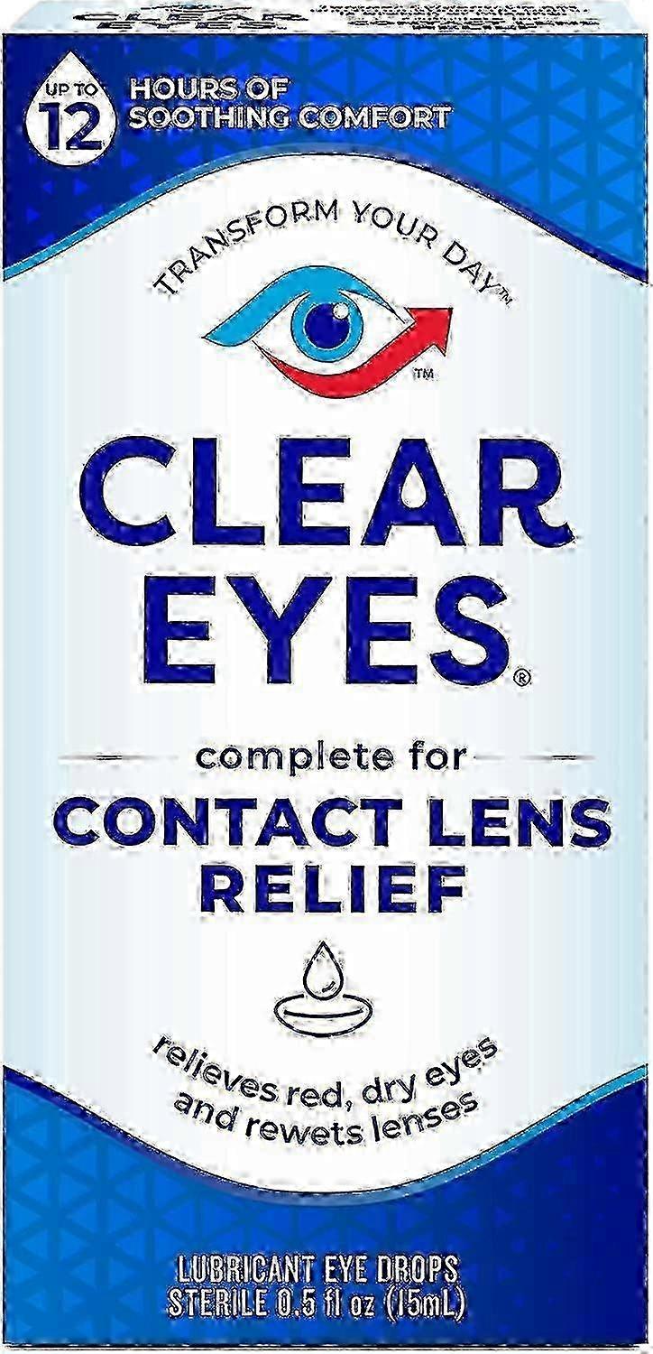 Clear eyes contact lens relief soothing eye drops, 0.5 oz