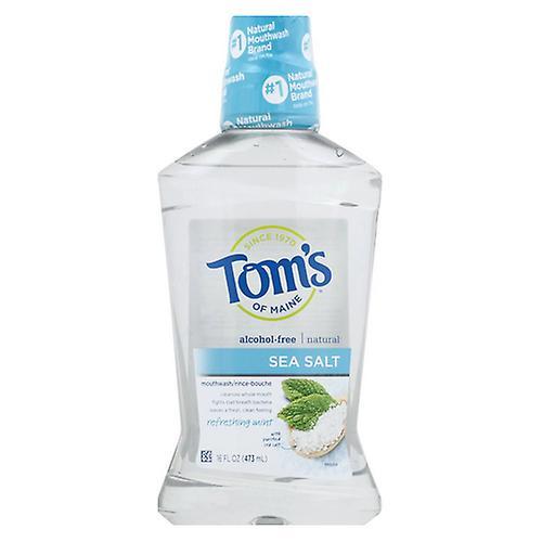 Tom's Of Maine Refreshing Mint Sea Salt Mouthwash, 16 Oz (Pack of 1)