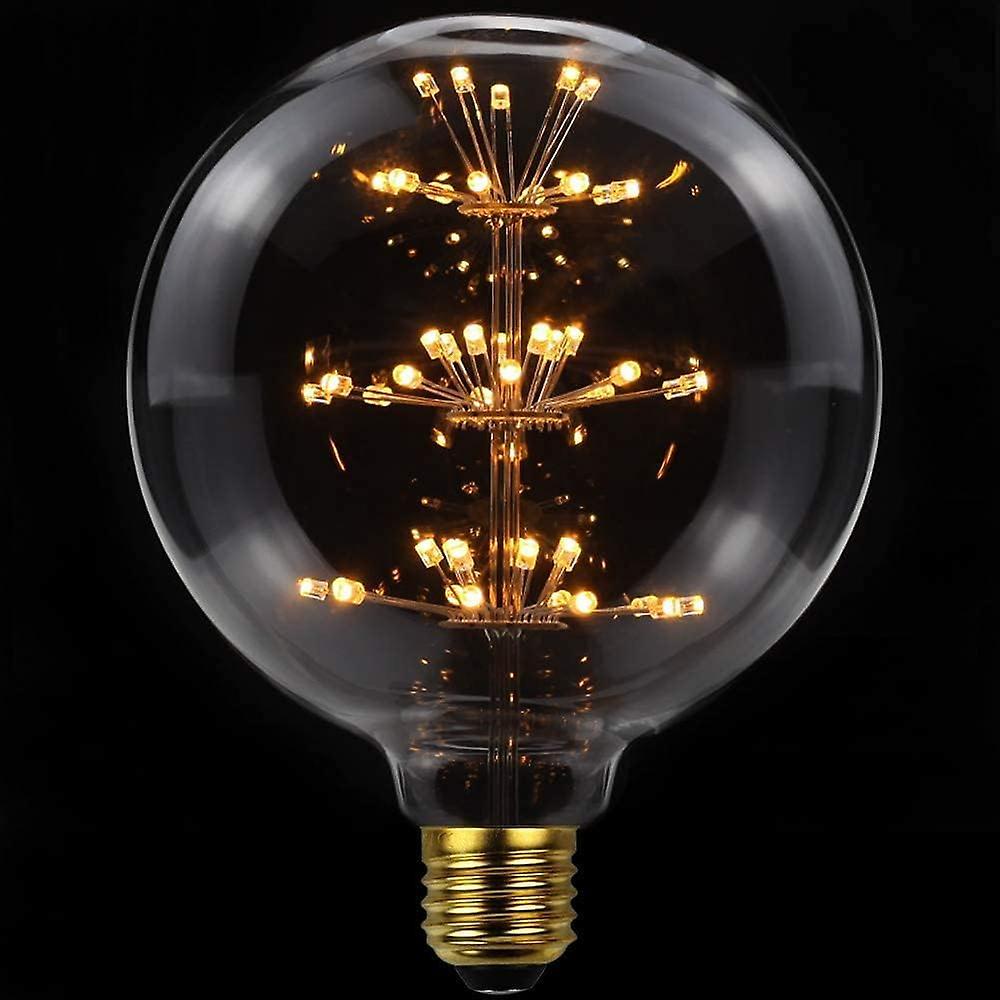 Sztxj LED Edison Bulbs, Decorative Fireworks Bulb LED Filament Bulb LED Decorative Light Bulb Ball E27 AC85-265v 2300k (G125)