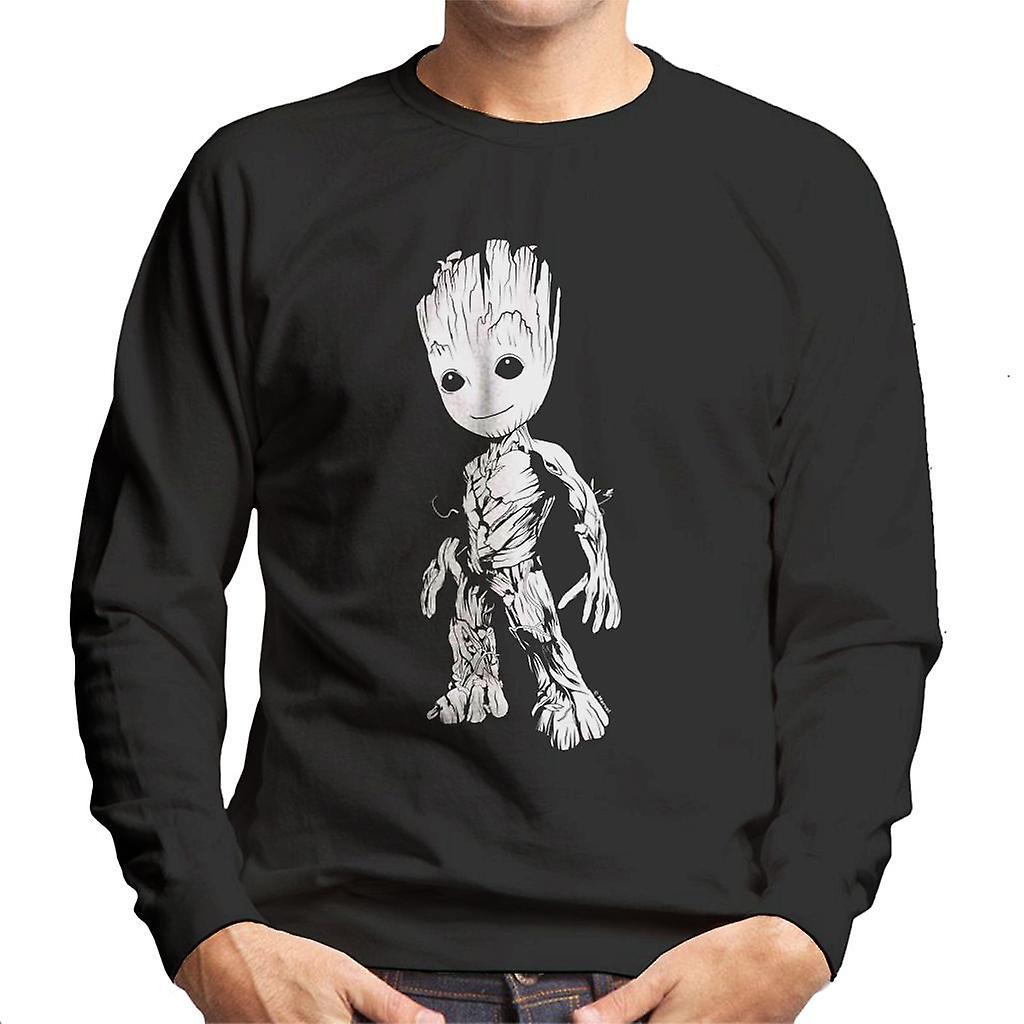 Marvel Guardians Of The Galaxy Vol 2 Groot Black And White Men's Sweatshirt XX-Large