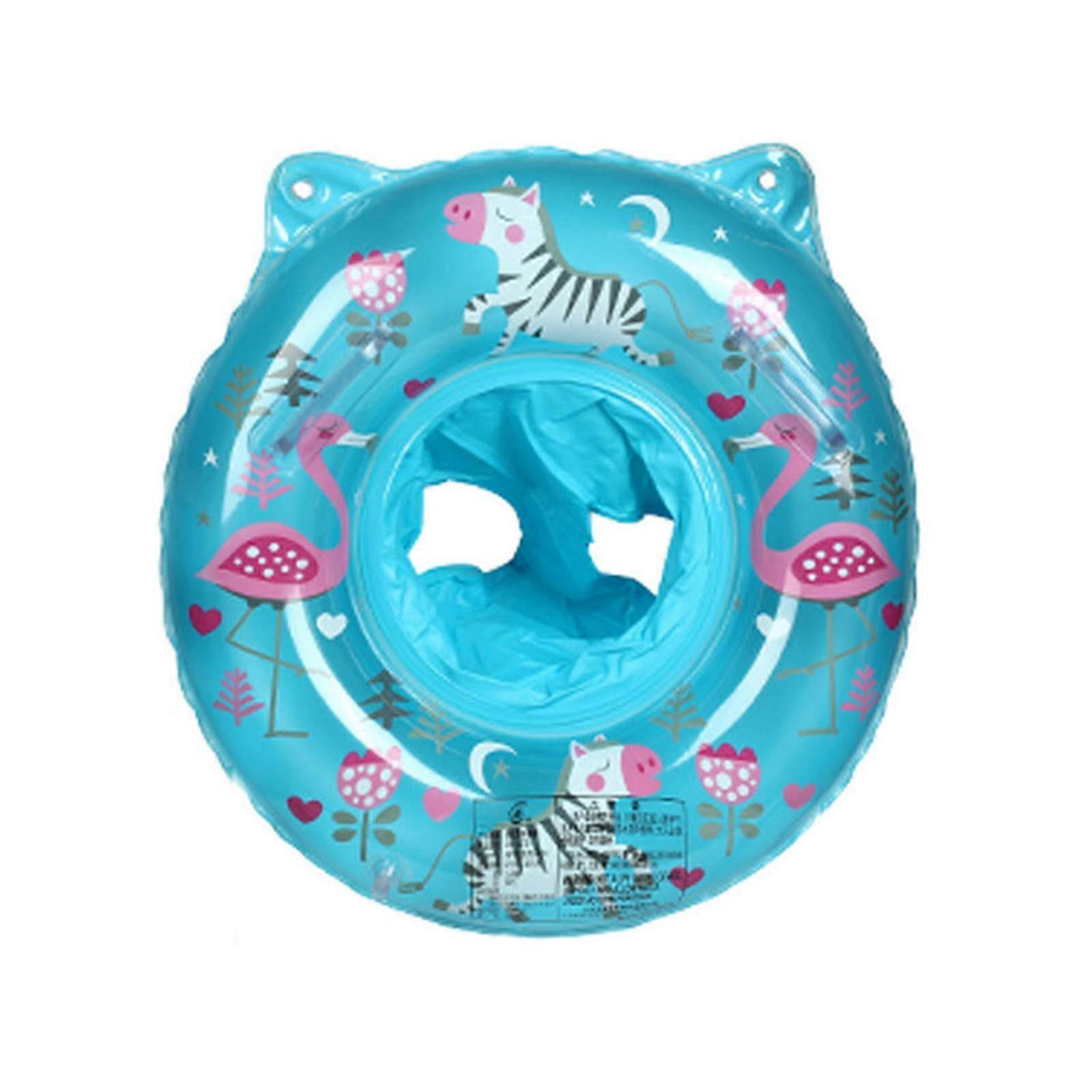 Tinor Baby Swimming Ring, Swimming Aid Baby Inflatable Float Ring Swimming Seat Baby For Toys 6 Months To 36 Months Flamingo - blue