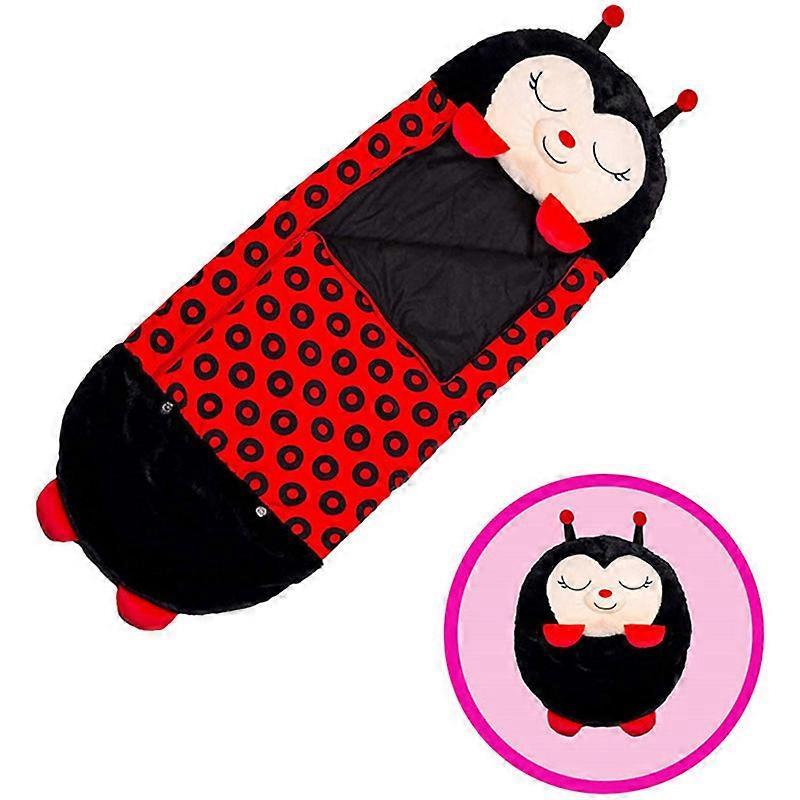 Shenzhenshileidakejimaoyiyouxiangongsi Soft and Warm Sleeping Bags for Girls & Boys 13550cm Black ladybug 135*50cm