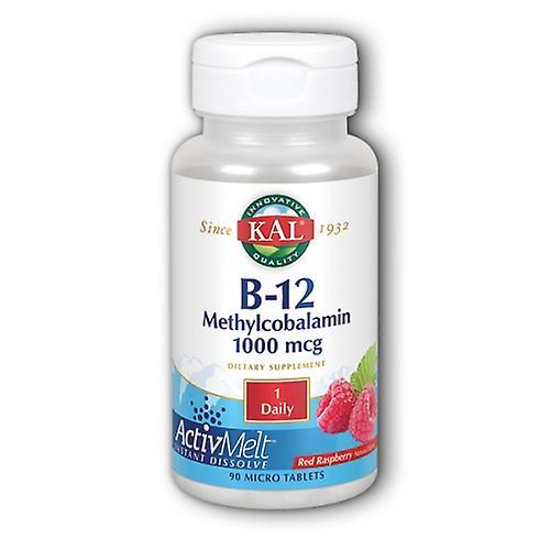 Kal B-12 Methylcobalamin ActivMelt, 1, 000 mcg, 90 Tabs (Pack of 1)