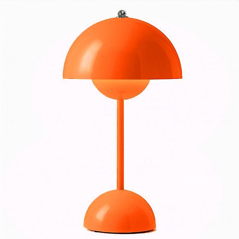 Cloud Xiang Flower Bud Led Table Lamp Night Light Mushroom Table Lamps Nordic Bedside Wedding Room Desk Simple Decoration Bedroom Modern Orange US ...